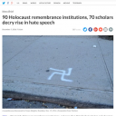Screenshot from JTA.org article showing swastika graffiti in Crown Heights, Brooklyn